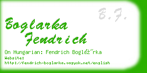 boglarka fendrich business card